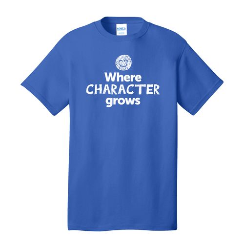 Where CHARACTER Grows EMOJI Adult T-Shirt - White Imprint (KA-PC54-CHARF-W) image thumbnail
