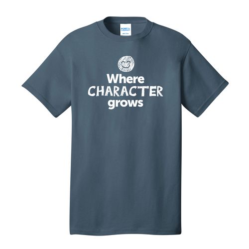 Where CHARACTER Grows EMOJI Adult T-Shirt - White Imprint (KA-PC54-CHARF-W) image thumbnail