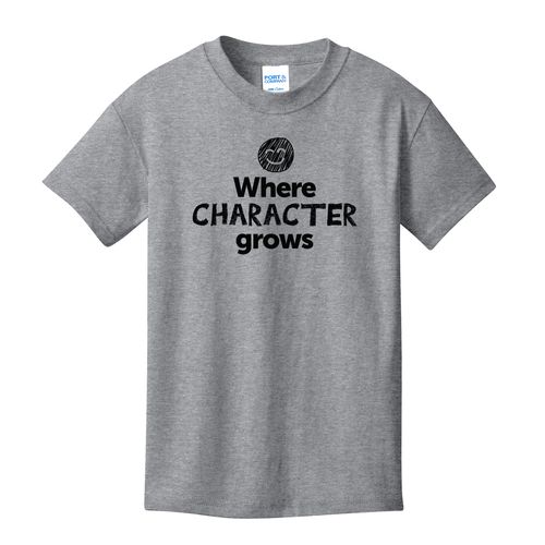 Where CHARACTER Grows EMOJI Youth T-Shirt - Black Imprint (KA-PC54Y-CHARF-B) image thumbnail