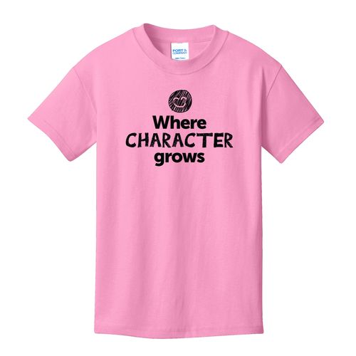 Where CHARACTER Grows EMOJI Youth T-Shirt - Black Imprint (KA-PC54Y-CHARF-B) image thumbnail