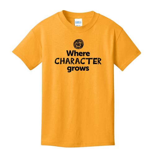 Where CHARACTER Grows EMOJI Youth T-Shirt - Black Imprint (KA-PC54Y-CHARF-B) image thumbnail
