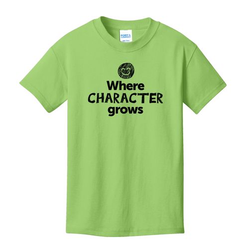 Where CHARACTER Grows EMOJI Youth T-Shirt - Black Imprint (KA-PC54Y-CHARF-B) image thumbnail