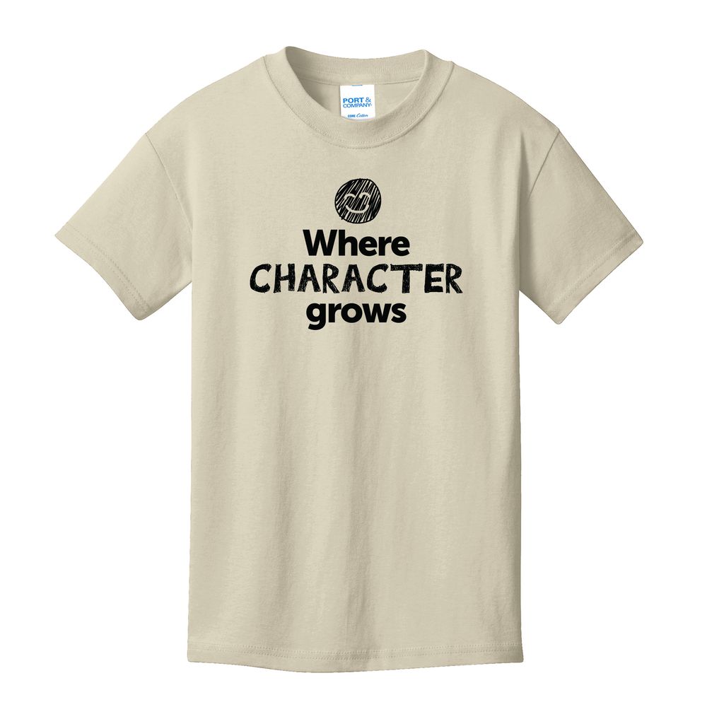 Where CHARACTER Grows EMOJI Youth T-Shirt - Black Imprint (KA-PC54Y-CHARF-B) primary image