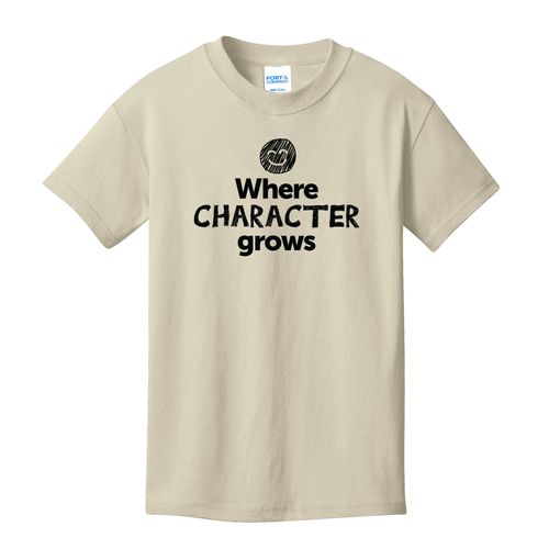 Where CHARACTER Grows EMOJI Youth T-Shirt - Black Imprint (KA-PC54Y-CHARF-B) image thumbnail