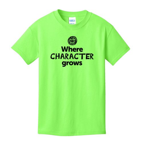 Where CHARACTER Grows EMOJI Youth T-Shirt - Black Imprint (KA-PC54Y-CHARF-B) image thumbnail
