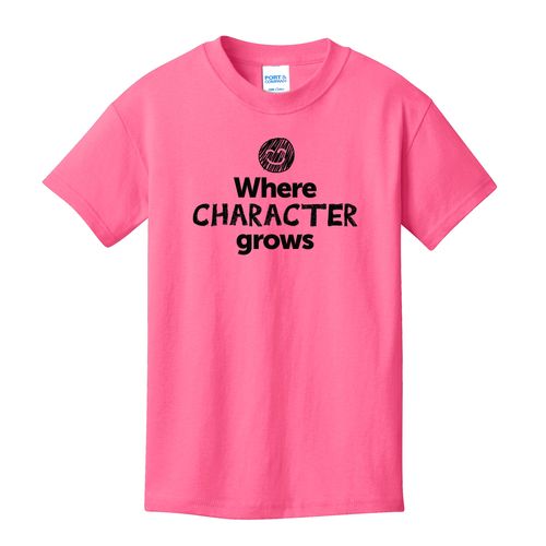 Where CHARACTER Grows EMOJI Youth T-Shirt - Black Imprint (KA-PC54Y-CHARF-B) image thumbnail