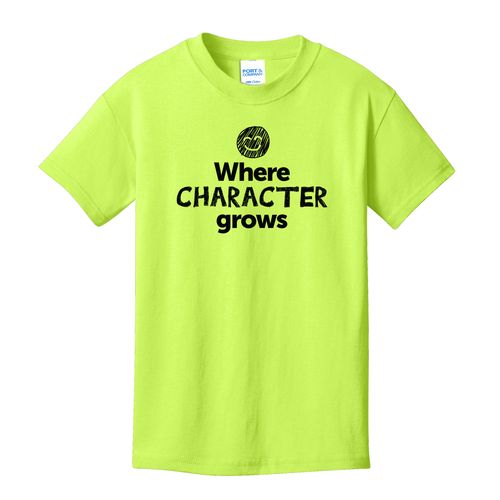 Where CHARACTER Grows EMOJI Youth T-Shirt - Black Imprint (KA-PC54Y-CHARF-B) image thumbnail