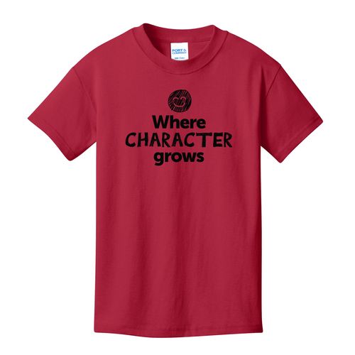 Where CHARACTER Grows EMOJI Youth T-Shirt - Black Imprint (KA-PC54Y-CHARF-B) image thumbnail