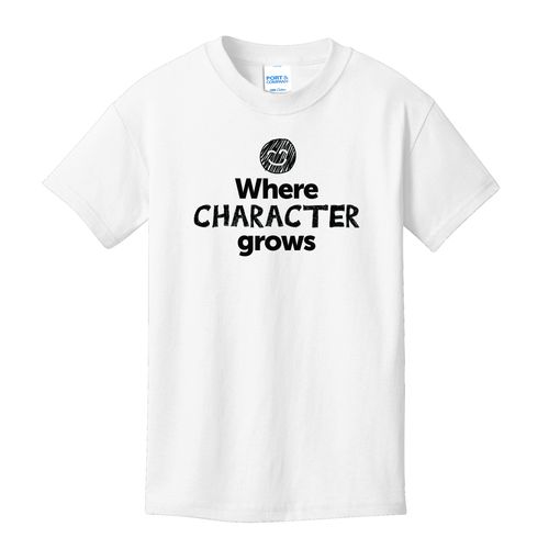 Where CHARACTER Grows EMOJI Youth T-Shirt - Black Imprint (KA-PC54Y-CHARF-B) image thumbnail