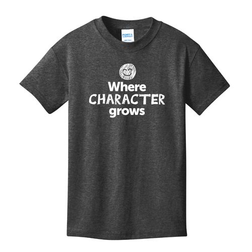 Where CHARACTER Grows EMOJI Youth T-Shirt - White Imprint (KA-PC54Y-CHARF-W) image thumbnail
