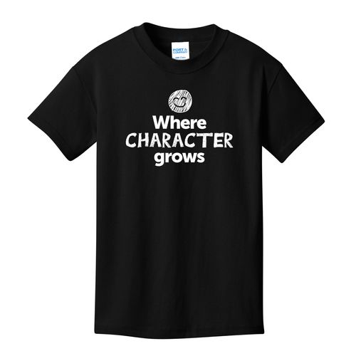 Where CHARACTER Grows EMOJI Youth T-Shirt - White Imprint (KA-PC54Y-CHARF-W) image thumbnail