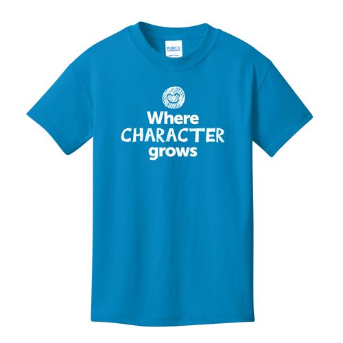 Where CHARACTER Grows EMOJI Youth T-Shirt - White Imprint (KA-PC54Y-CHARF-W) image thumbnail