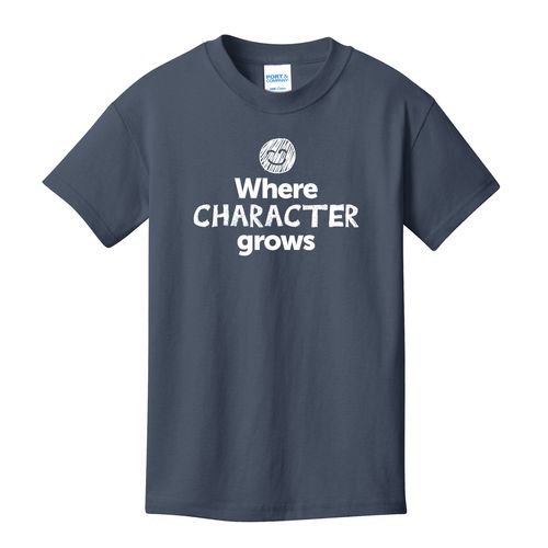 Where CHARACTER Grows EMOJI Youth T-Shirt - White Imprint (KA-PC54Y-CHARF-W) image thumbnail