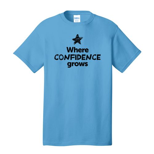 Where CONFIDENCE Grows EMOJI Adult T-Shirt - Black Imprint (KA-PC54-CONFF-B) image thumbnail