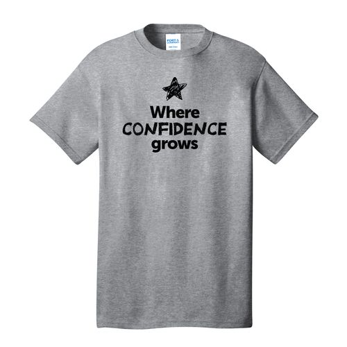 Where CONFIDENCE Grows EMOJI Adult T-Shirt - Black Imprint (KA-PC54-CONFF-B) image thumbnail