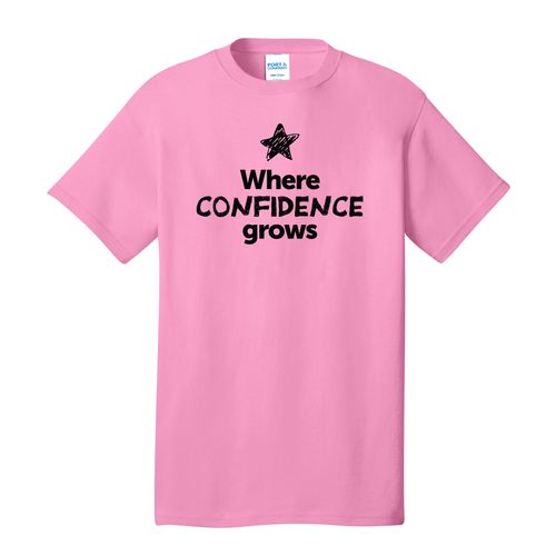 Where CONFIDENCE Grows EMOJI Adult T-Shirt - Black Imprint (KA-PC54-CONFF-B) image thumbnail