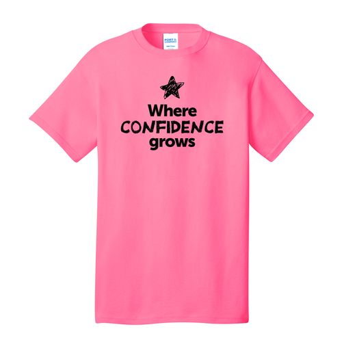 Where CONFIDENCE Grows EMOJI Adult T-Shirt - Black Imprint (KA-PC54-CONFF-B) image thumbnail