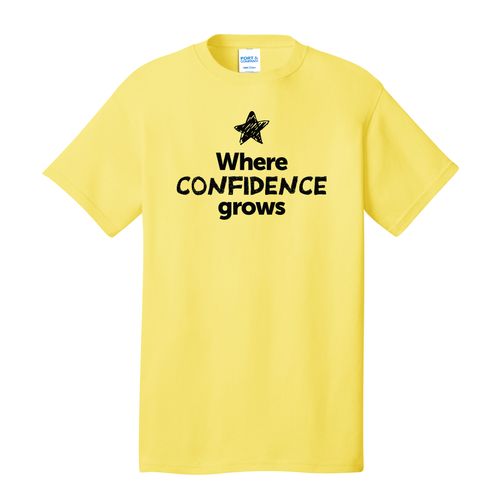 Where CONFIDENCE Grows EMOJI Adult T-Shirt - Black Imprint (KA-PC54-CONFF-B) image thumbnail