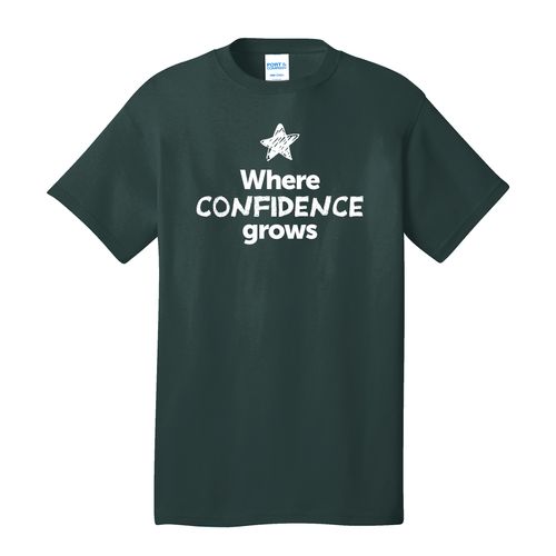 Where CONFIDENCE Grows EMOJI Adult T-Shirt - White Imprint (KA-PC54-CONFF-W) image thumbnail