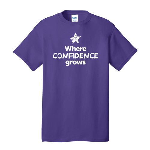 Where CONFIDENCE Grows EMOJI Adult T-Shirt - White Imprint (KA-PC54-CONFF-W) image thumbnail