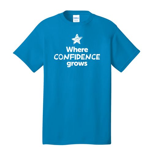 Where CONFIDENCE Grows EMOJI Adult T-Shirt - White Imprint (KA-PC54-CONFF-W) image thumbnail