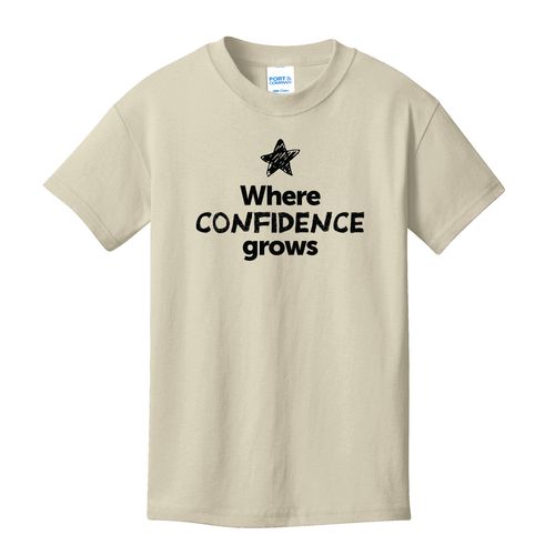 Where CONFIDENCE Grows EMOJI Youth T-Shirt - Black Imprint (KA-PC54Y-CONFF-B) image thumbnail