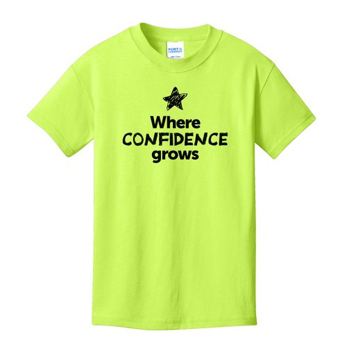Where CONFIDENCE Grows EMOJI Youth T-Shirt - Black Imprint (KA-PC54Y-CONFF-B) image thumbnail