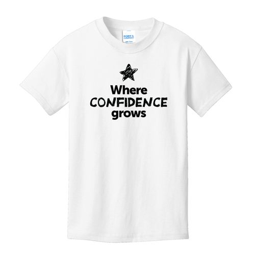 Where CONFIDENCE Grows EMOJI Youth T-Shirt - Black Imprint (KA-PC54Y-CONFF-B) image thumbnail