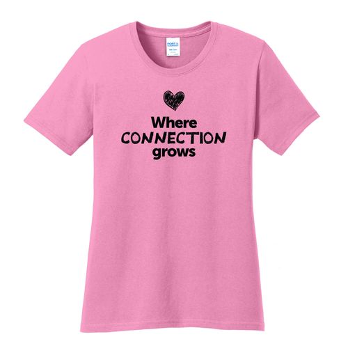 Where CONNECTION Grows EMOJI Women's T-Shirt - Black Imprint (KA-LPC54-CONNF-B) image thumbnail