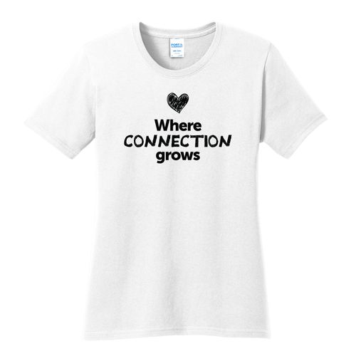 Where CONNECTION Grows EMOJI Women's T-Shirt - Black Imprint (KA-LPC54-CONNF-B) image thumbnail