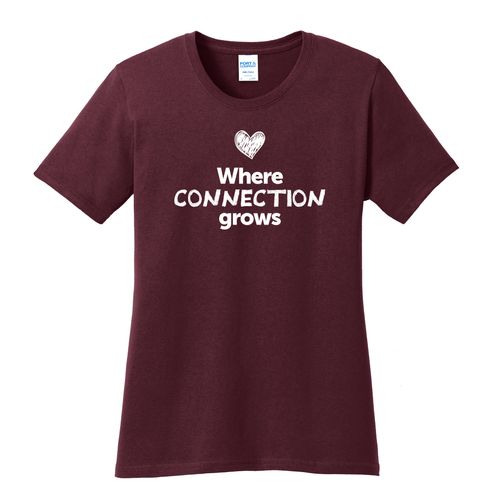 Where CONNECTION Grows EMOJI Women's T-Shirt - White Imprint (KA-LPC54-CONNF-W) image thumbnail