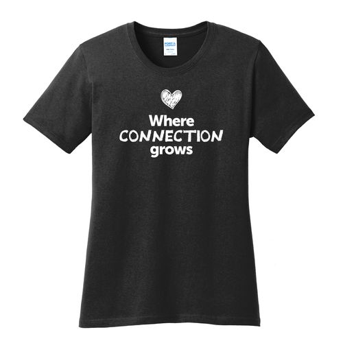 Where CONNECTION Grows EMOJI Women's T-Shirt - White Imprint (KA-LPC54-CONNF-W) image thumbnail