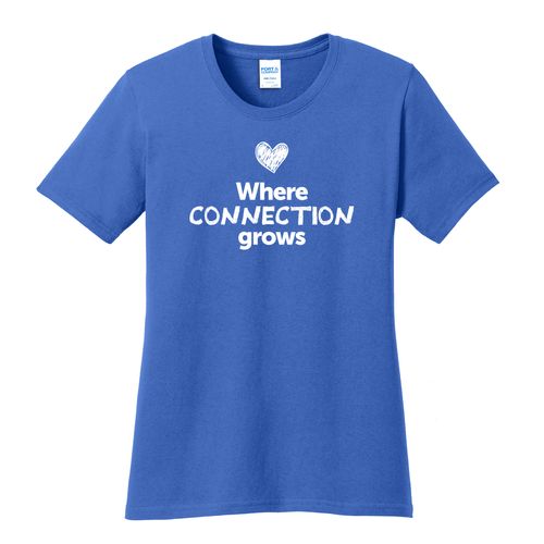 Where CONNECTION Grows EMOJI Women's T-Shirt - White Imprint (KA-LPC54-CONNF-W) image thumbnail