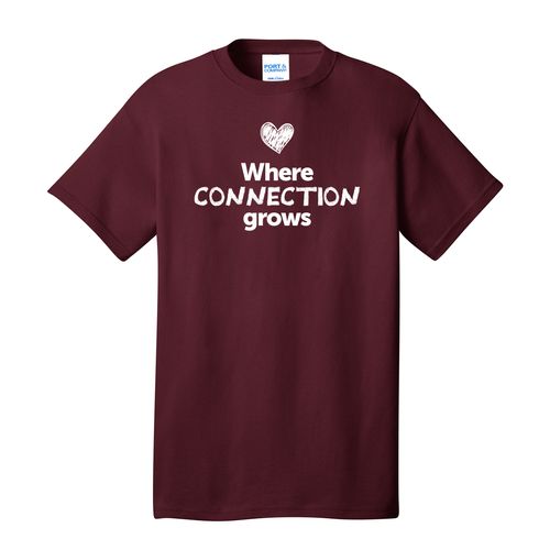 Where CONNECTION Grows EMOJI Adult T-Shirt - White Imprint (KA-PC54-CONNF-W) image thumbnail
