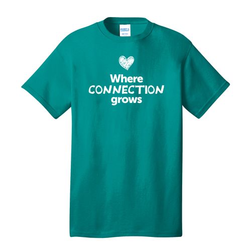 Where CONNECTION Grows EMOJI Adult T-Shirt - White Imprint (KA-PC54-CONNF-W) image thumbnail