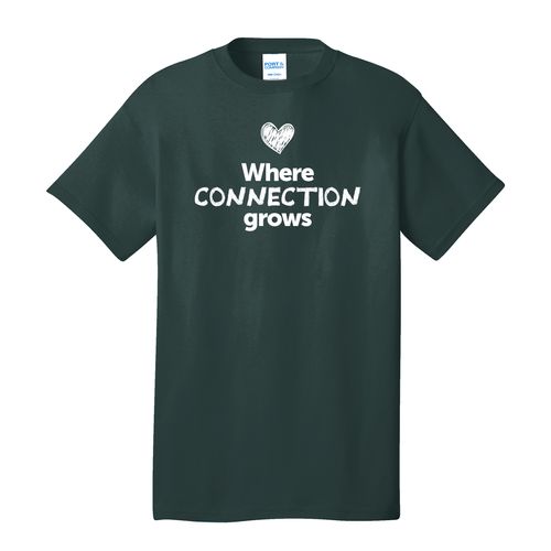 Where CONNECTION Grows EMOJI Adult T-Shirt - White Imprint (KA-PC54-CONNF-W) image thumbnail
