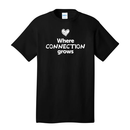 Where CONNECTION Grows EMOJI Adult T-Shirt - White Imprint (KA-PC54-CONNF-W) image thumbnail