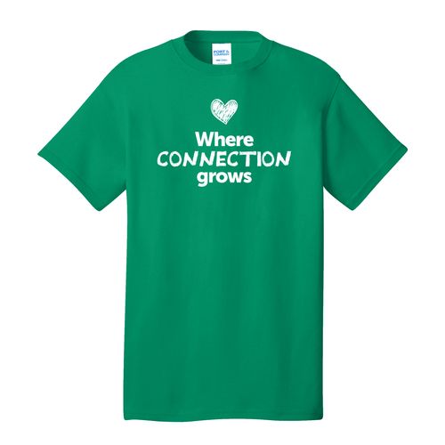 Where CONNECTION Grows EMOJI Adult T-Shirt - White Imprint (KA-PC54-CONNF-W) image thumbnail