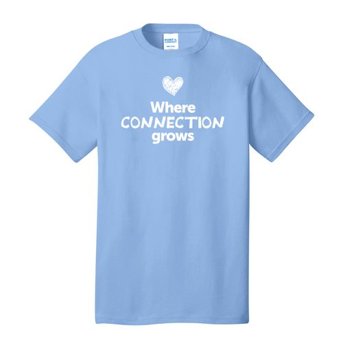 Where CONNECTION Grows EMOJI Adult T-Shirt - White Imprint (KA-PC54-CONNF-W) image thumbnail