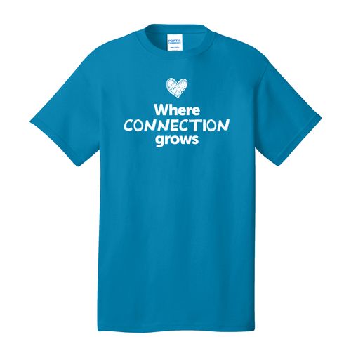 Where CONNECTION Grows EMOJI Adult T-Shirt - White Imprint (KA-PC54-CONNF-W) image thumbnail