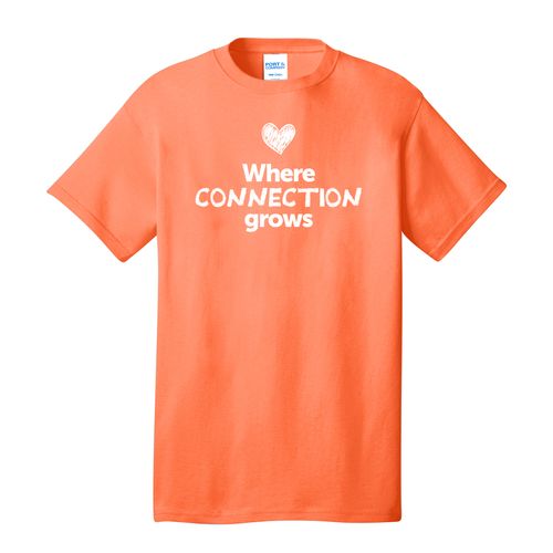 Where CONNECTION Grows EMOJI Adult T-Shirt - White Imprint (KA-PC54-CONNF-W) image thumbnail