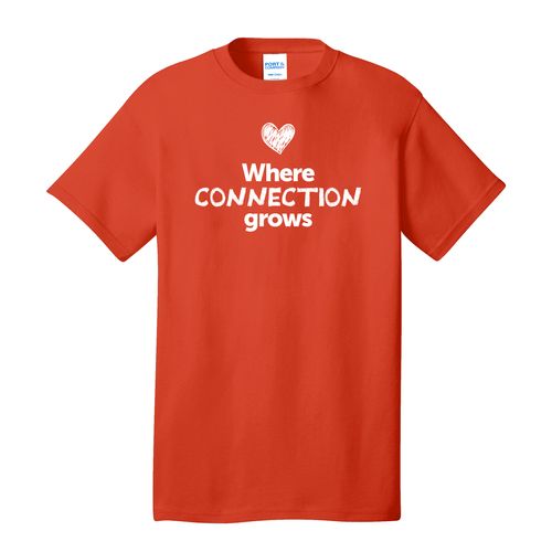 Where CONNECTION Grows EMOJI Adult T-Shirt - White Imprint (KA-PC54-CONNF-W) image thumbnail
