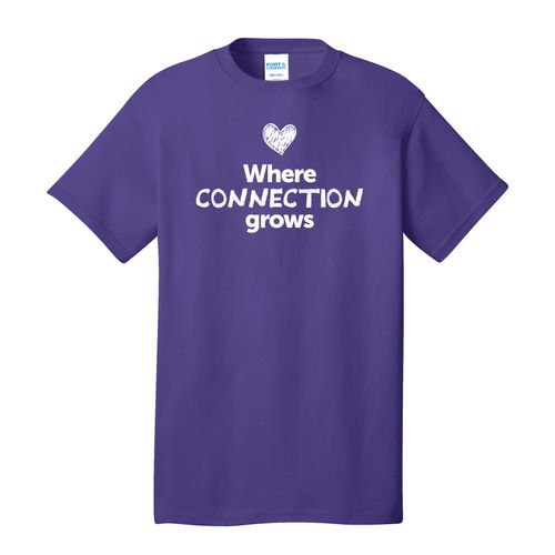 Where CONNECTION Grows EMOJI Adult T-Shirt - White Imprint (KA-PC54-CONNF-W) image thumbnail