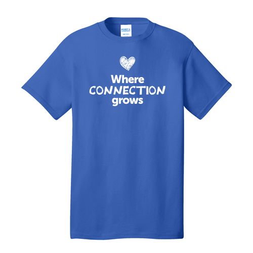 Where CONNECTION Grows EMOJI Adult T-Shirt - White Imprint (KA-PC54-CONNF-W) image thumbnail