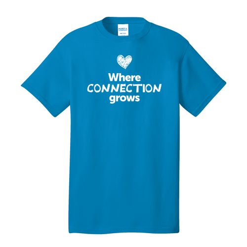 Where CONNECTION Grows EMOJI Adult T-Shirt - White Imprint (KA-PC54-CONNF-W) image thumbnail