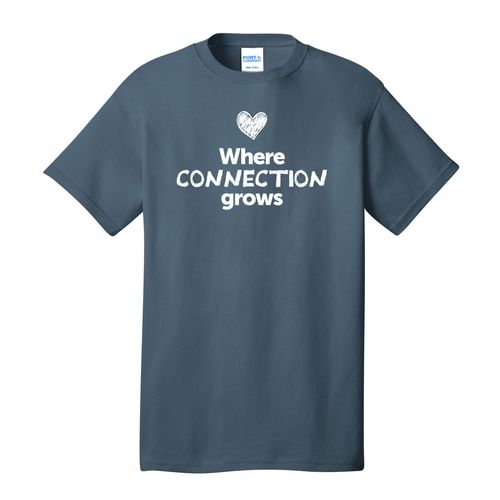 Where CONNECTION Grows EMOJI Adult T-Shirt - White Imprint (KA-PC54-CONNF-W) image thumbnail