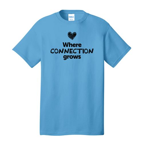 Where CONNECTION Grows EMOJI Adult T-Shirt - Black Imprint (KA-PC54-CONNF-B) image thumbnail