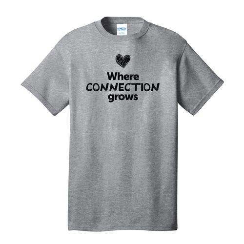 Where CONNECTION Grows EMOJI Adult T-Shirt - Black Imprint (KA-PC54-CONNF-B) image thumbnail