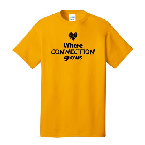 Where CONNECTION Grows EMOJI Adult T-Shirt - Black Imprint (KA-PC54-CONNF-B) image thumbnail