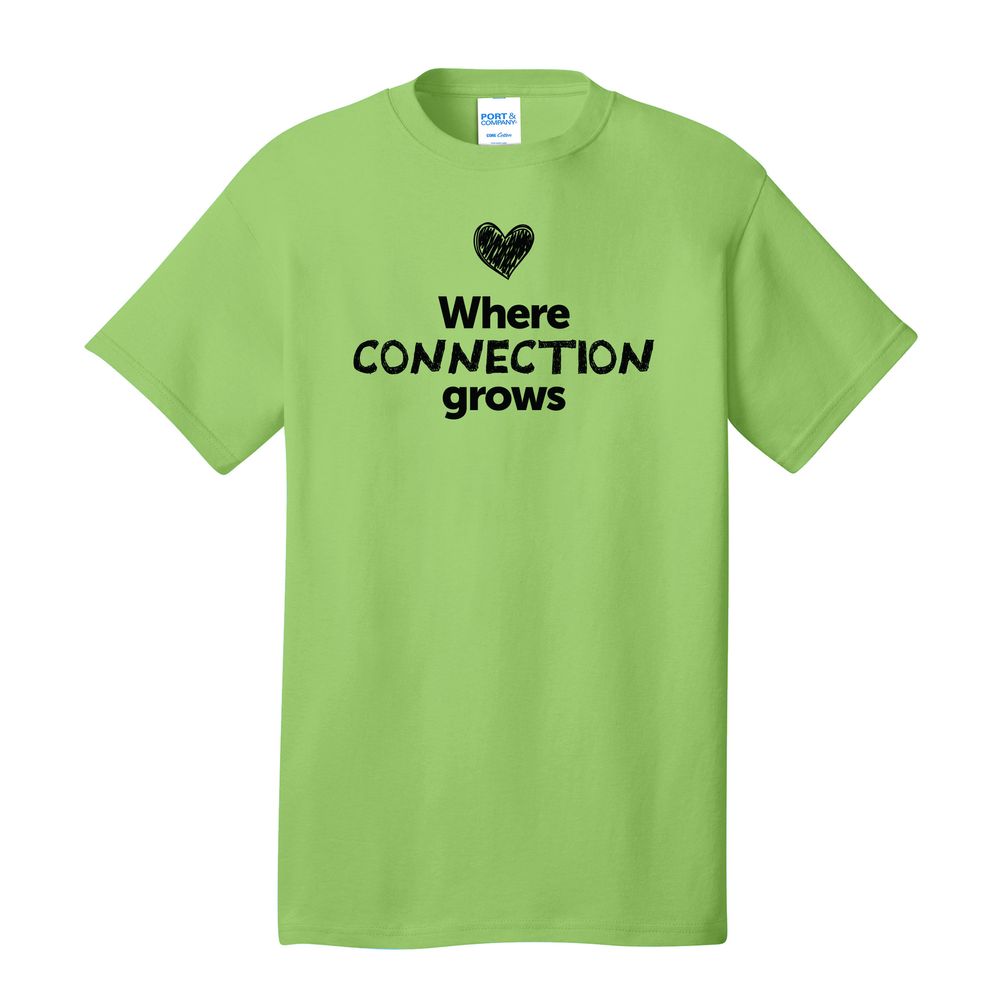 Where CONNECTION Grows EMOJI Adult T-Shirt - Black Imprint (KA-PC54-CONNF-B) primary image